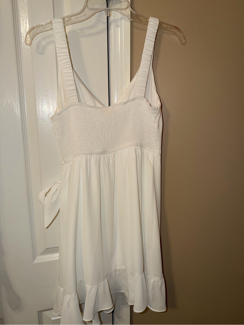 Altar’d State White Ruffle Wrap Mini Dress - Picture 3 of 3